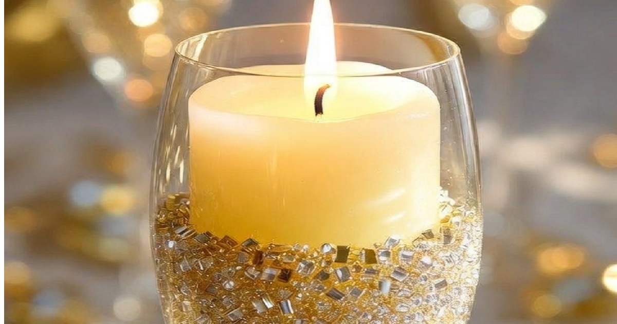 A vela champagne é a união perfeita entre prosperidade, leveza e celebração espiritual
