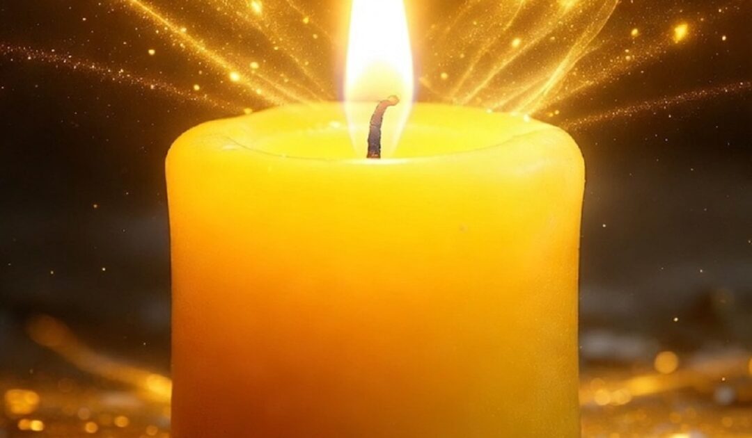 A vela amarela é símbolo de clareza mental, criatividade e foco