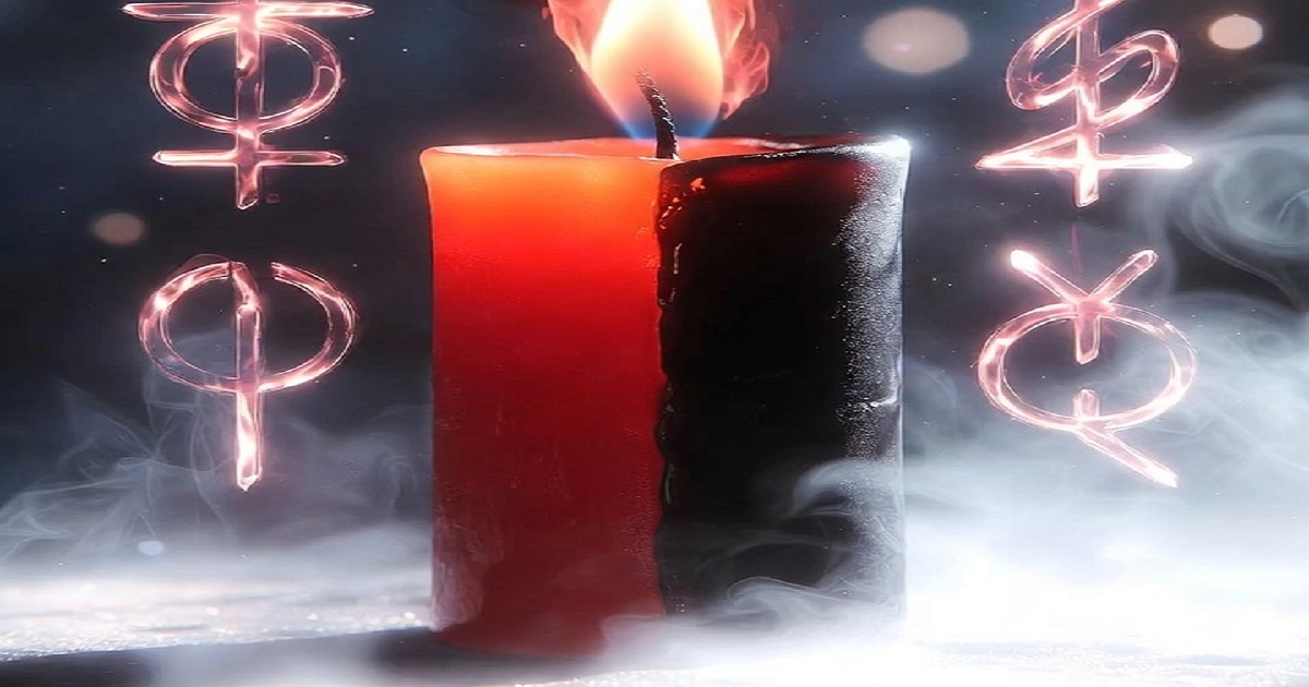 A vela vermelha e preta é uma das mais intensas na espiritualidade.