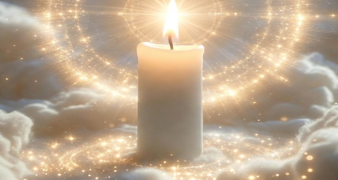 A vela branca é considerada a cor universal na espiritualidade.