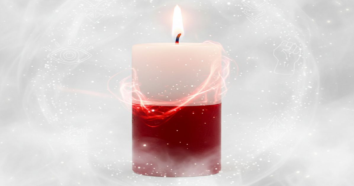 A vela branca e vermelha une duas vibrações muito poderosas.