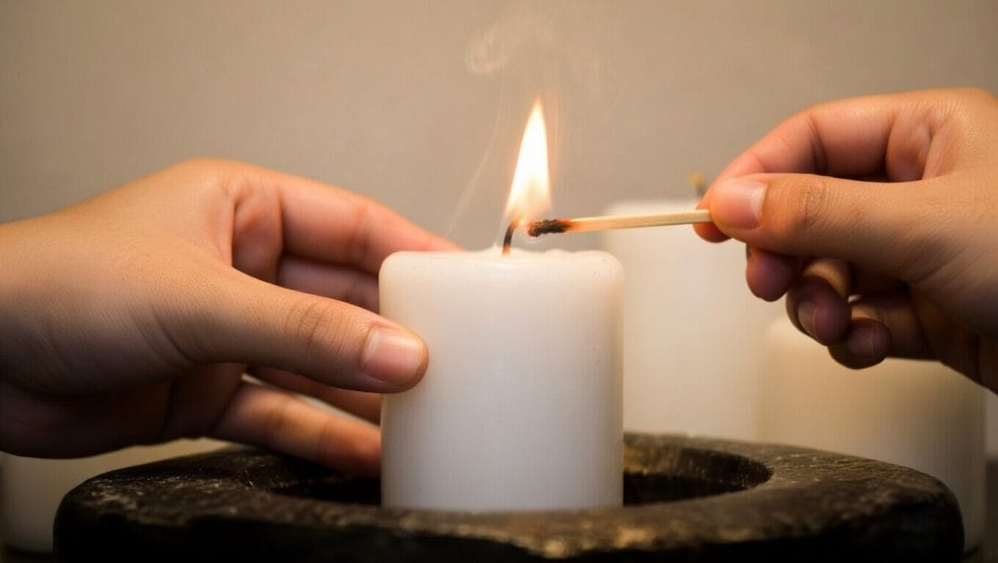 O Que Acontece Quando Você Acende Uma Vela Branca? 3 Vela Branca